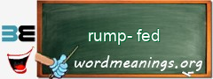 WordMeaning blackboard for rump-fed